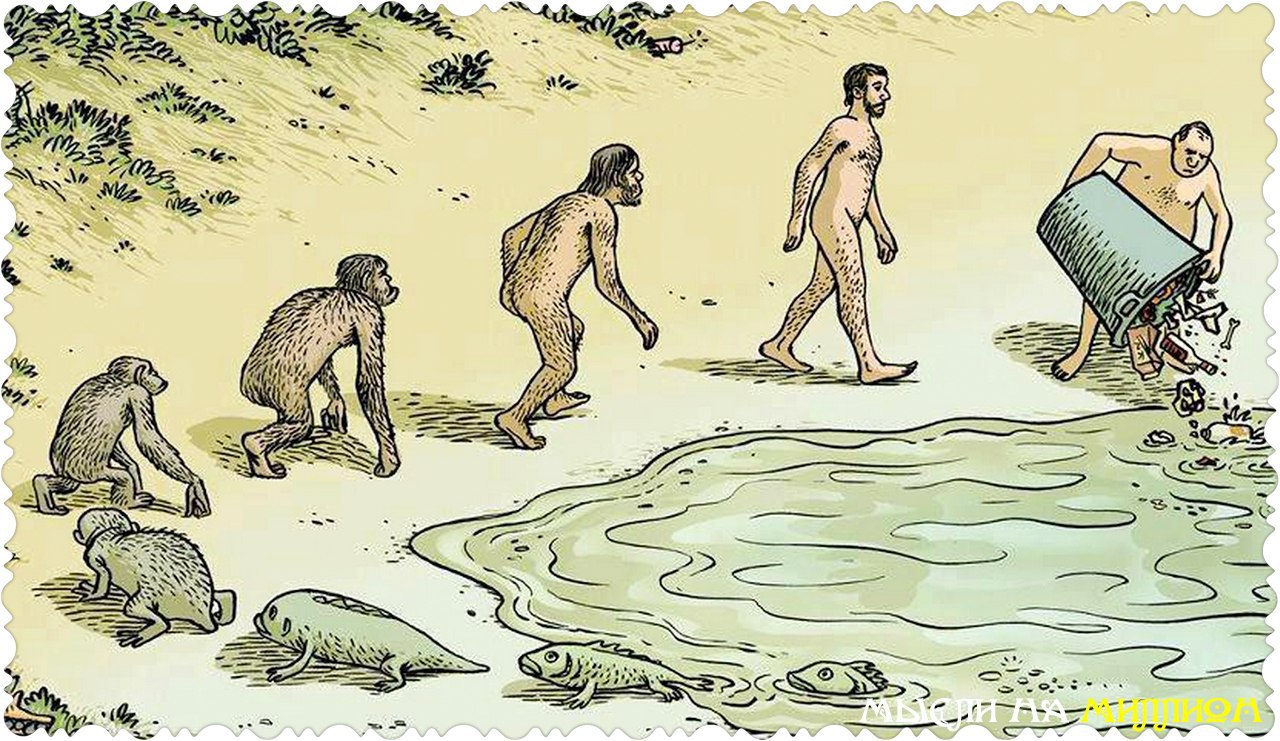 Эволюция человека карикатура
