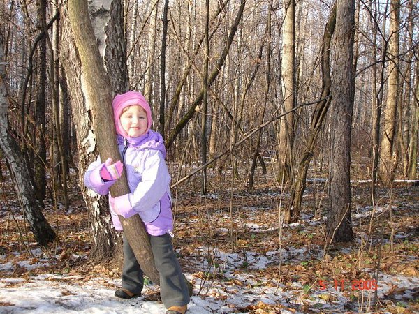 Розовая дырочка на лесной прогулке