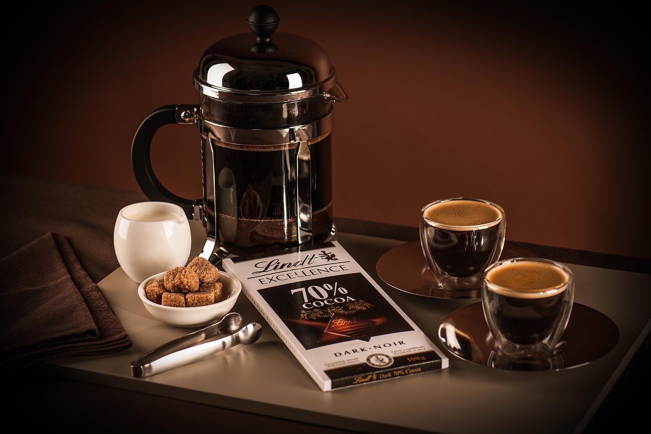 Чашка кофе и Горький шоколад