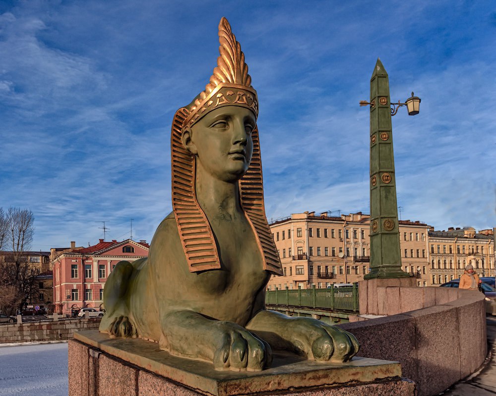 Египетский мост памятник в Санкт - Петербурге