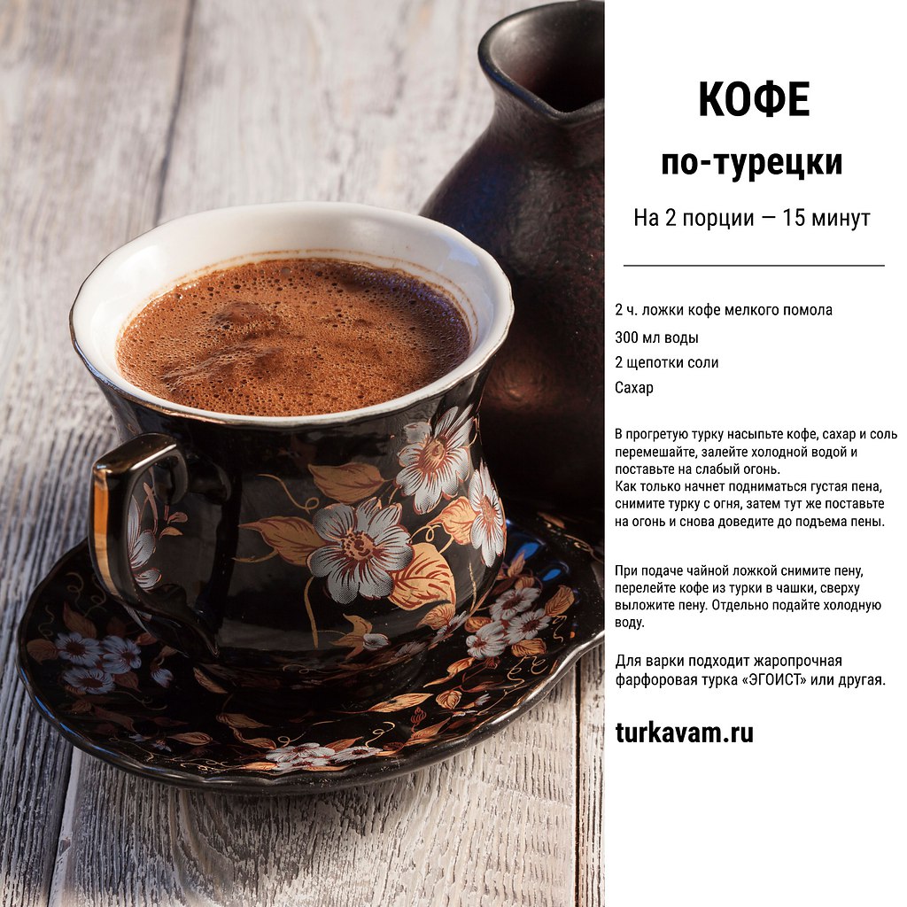 Соотношение кофе и воды в турке