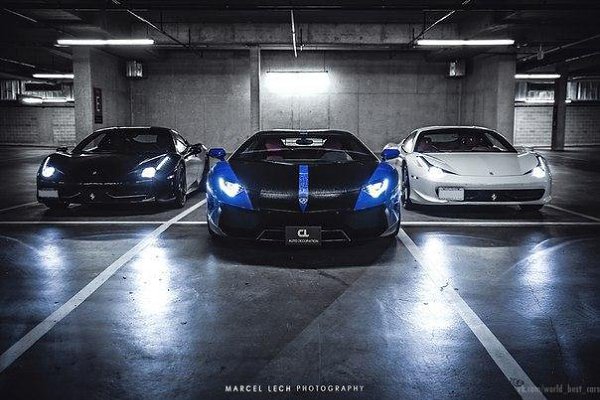 Chrome Blue Lamborghini Aventador Snake Skin Texture And Ferrari 458 S