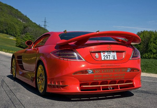 gold mercedes benz slr mclaren