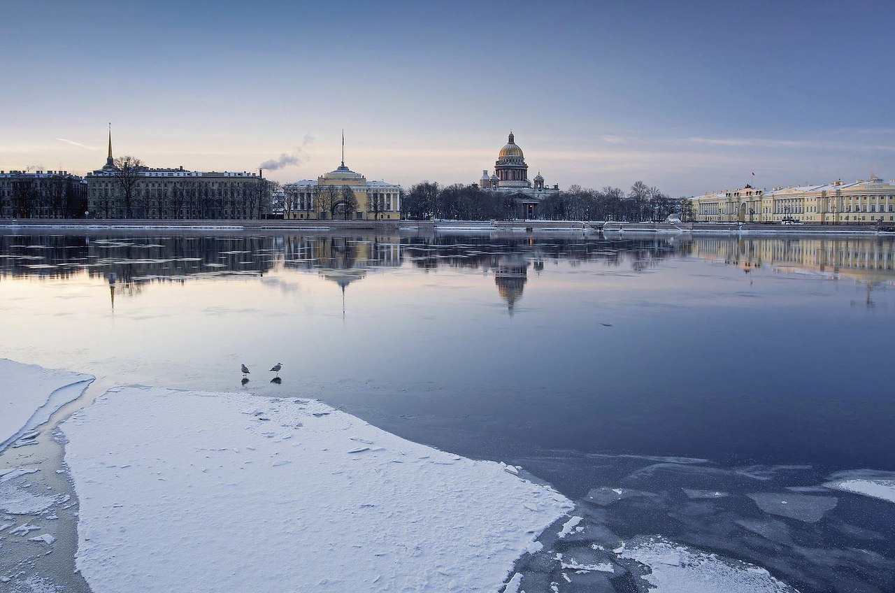 Нева зимой фото