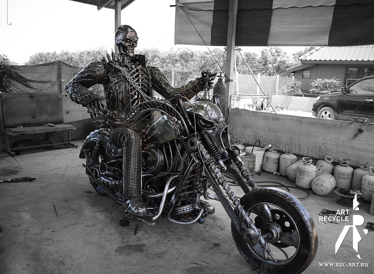 Мотоцикл из металлолома стиль