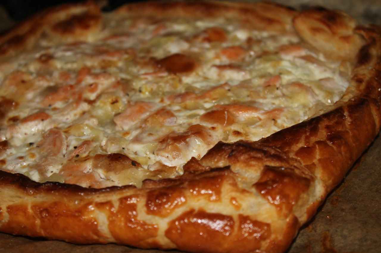 Пирог с семгой рецепт с фото пошагово в духовке