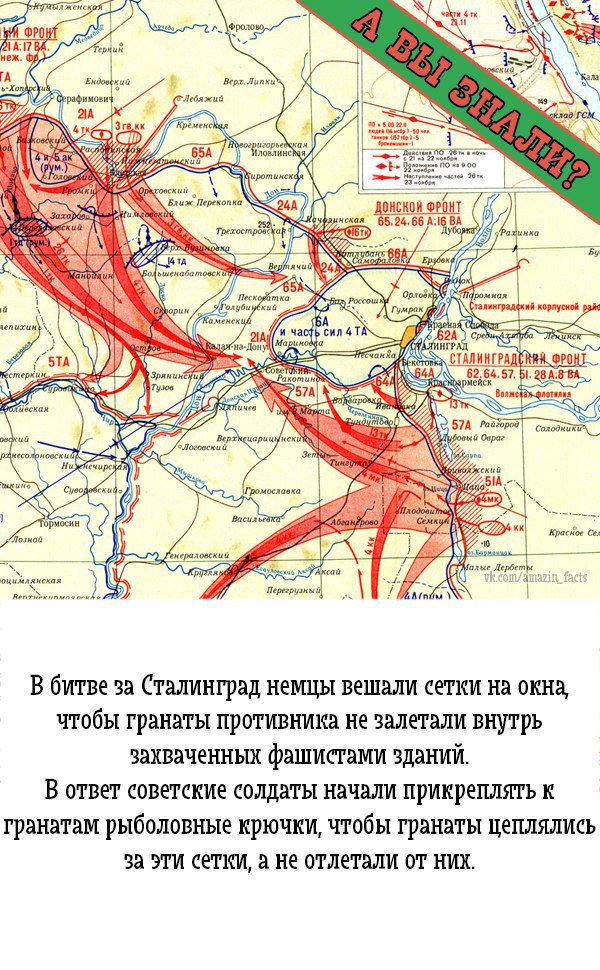 Карта боевых действий в сталинградской битве