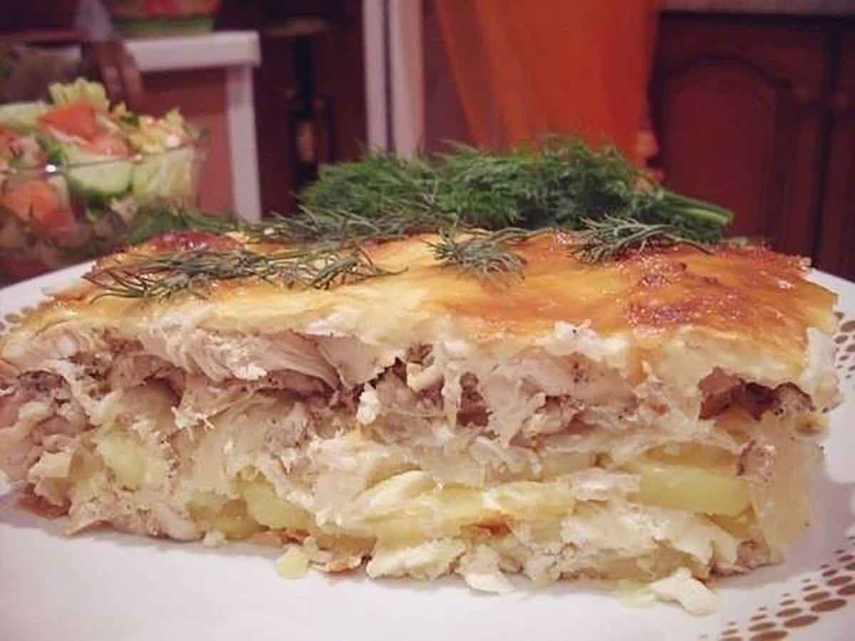 Запеканка картофельная с курицей