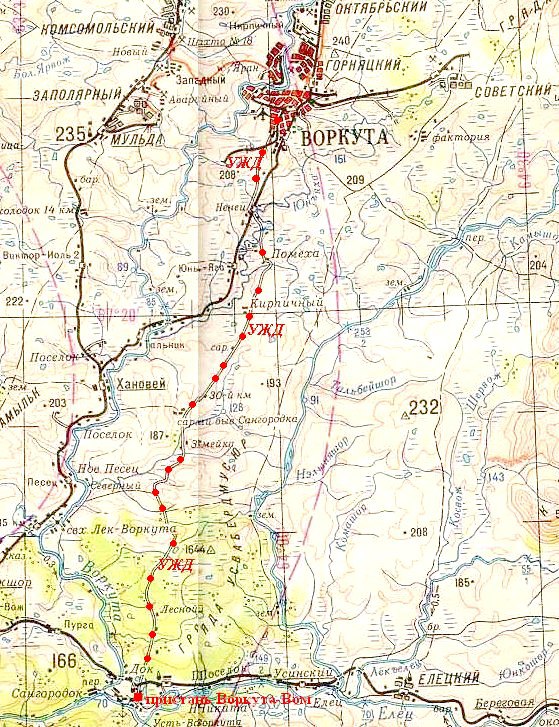 Карта воркуты и окрестностей