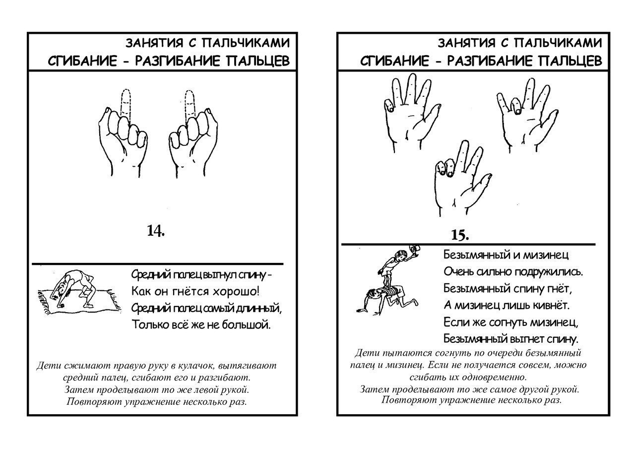 Пальчиковая гимнастика для дошкольников картотека с картинками