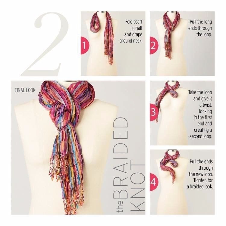 Как красиво завязать шарф с пошаговым