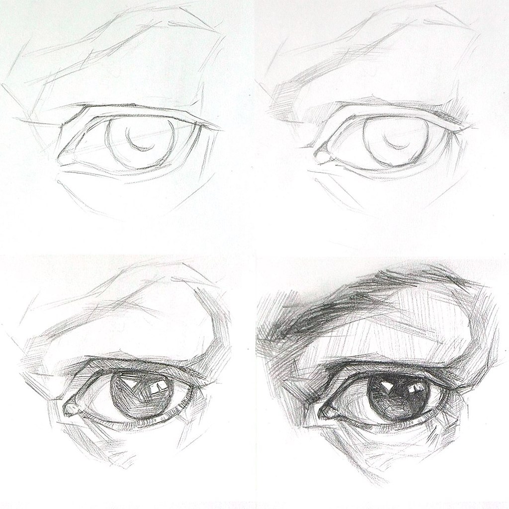 Глаз человека рисунок карандашом