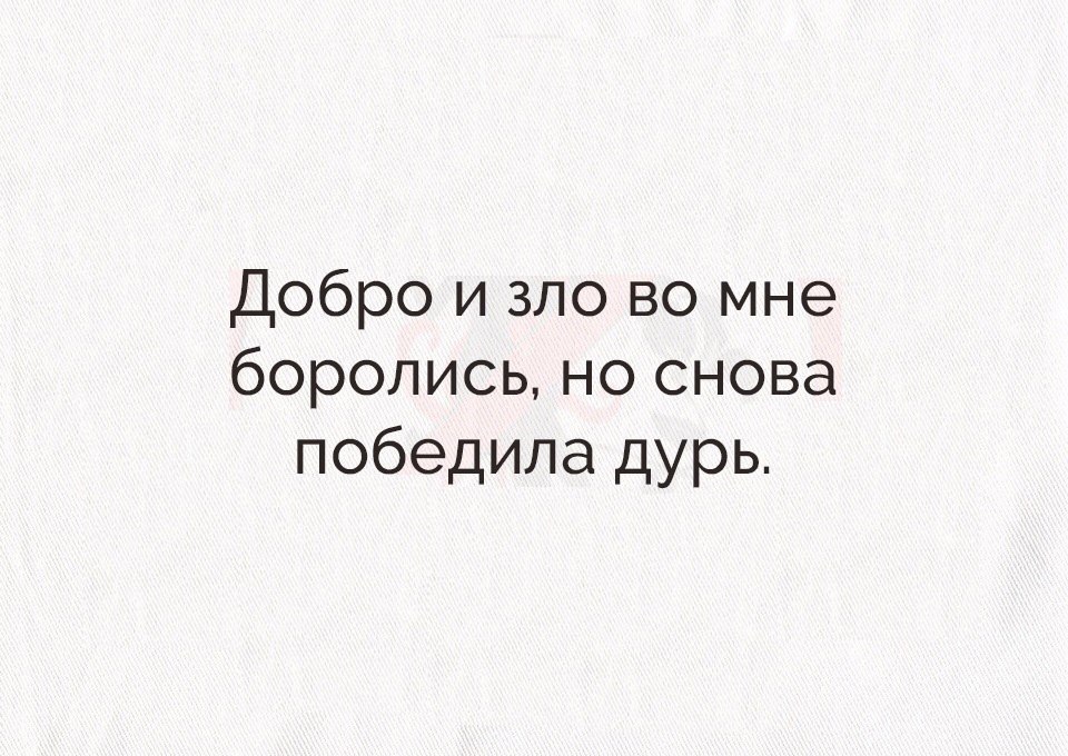 Как бороться злом. Добро и зло во мне боролись. Цитаты про дурь. Во мне боролись и снова победила дурь. Зло во мне.