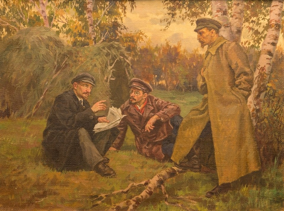 Ленин в шалаше картина