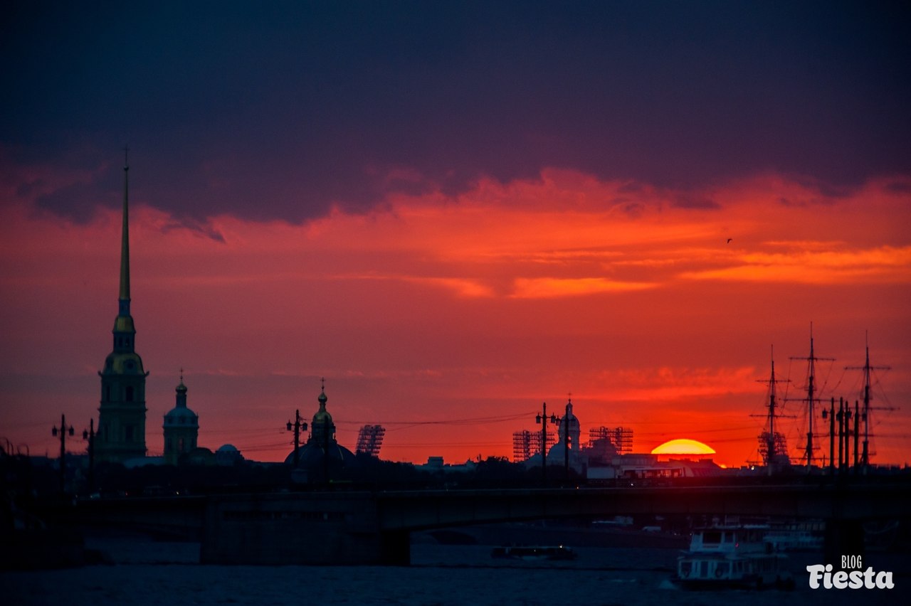 восход солнца санкт петербург