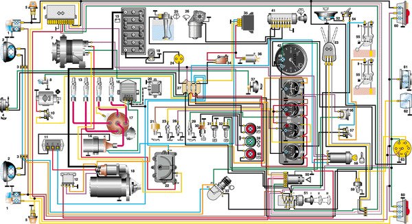 Схема электропроводки уаз 31514 цветная с описанием