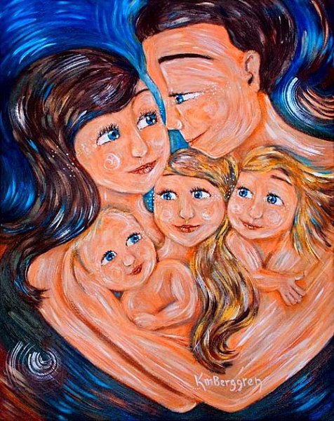 Мама и два сына рисунок