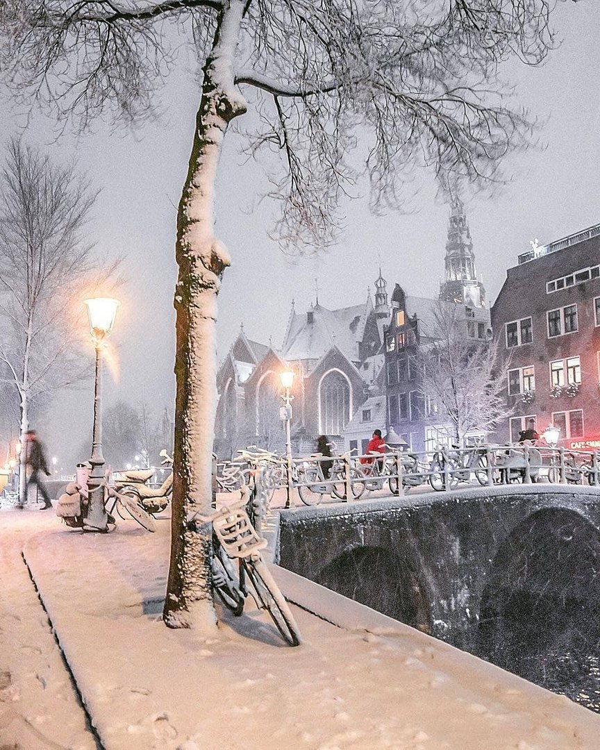 Снежный Амстердам