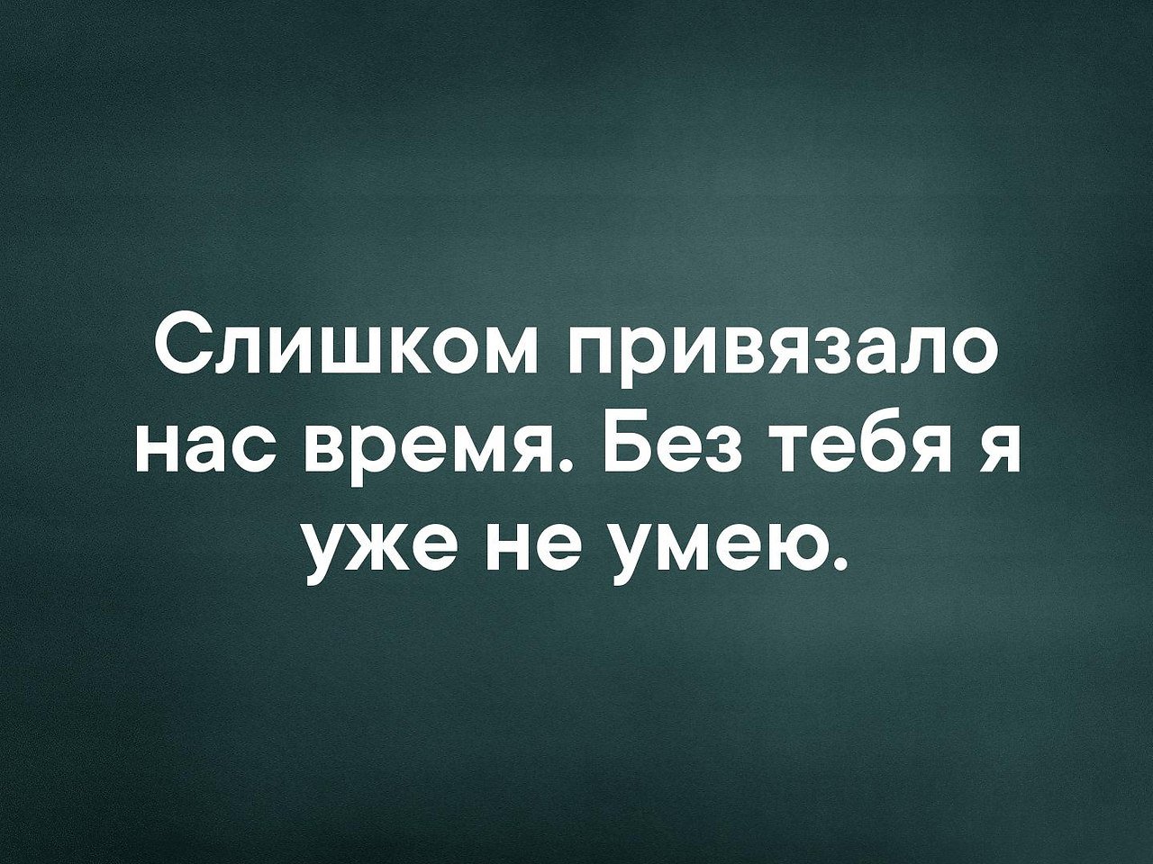 Позже говорящий. Я не смогу без тебя. Я не смогу без тебя жить. Не смогу без тебя. Слишком привязало нас время.