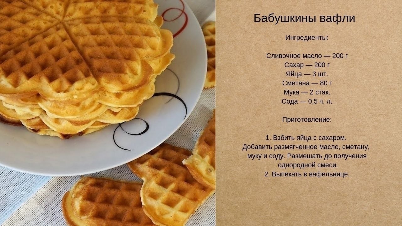 Рецепт вкусного теста для вафельницы