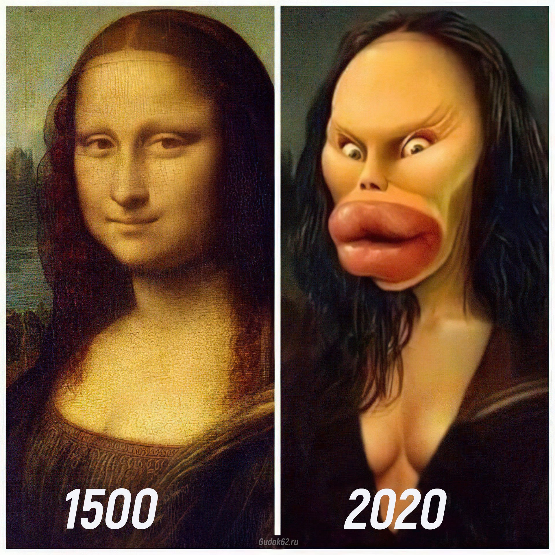 Мона Лиза с губами уточкой