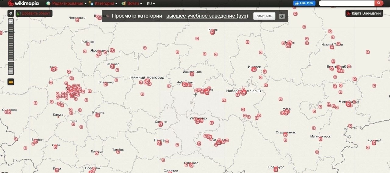 Карта церквей в россии