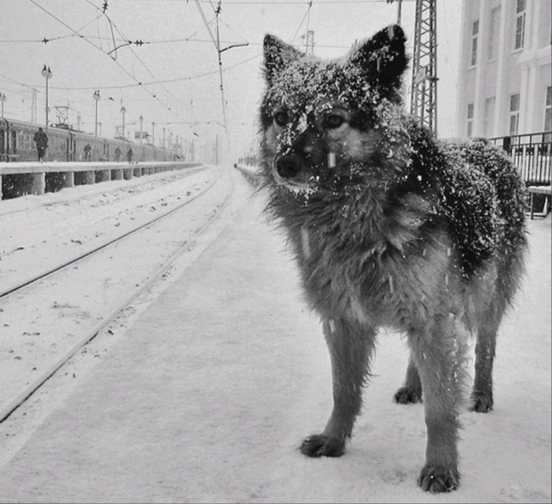 Уличные собаки зимой