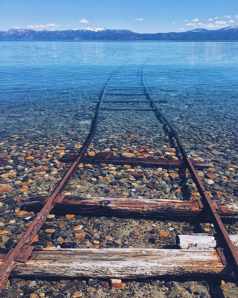 Озеро Тахо Калифорния железная дорога