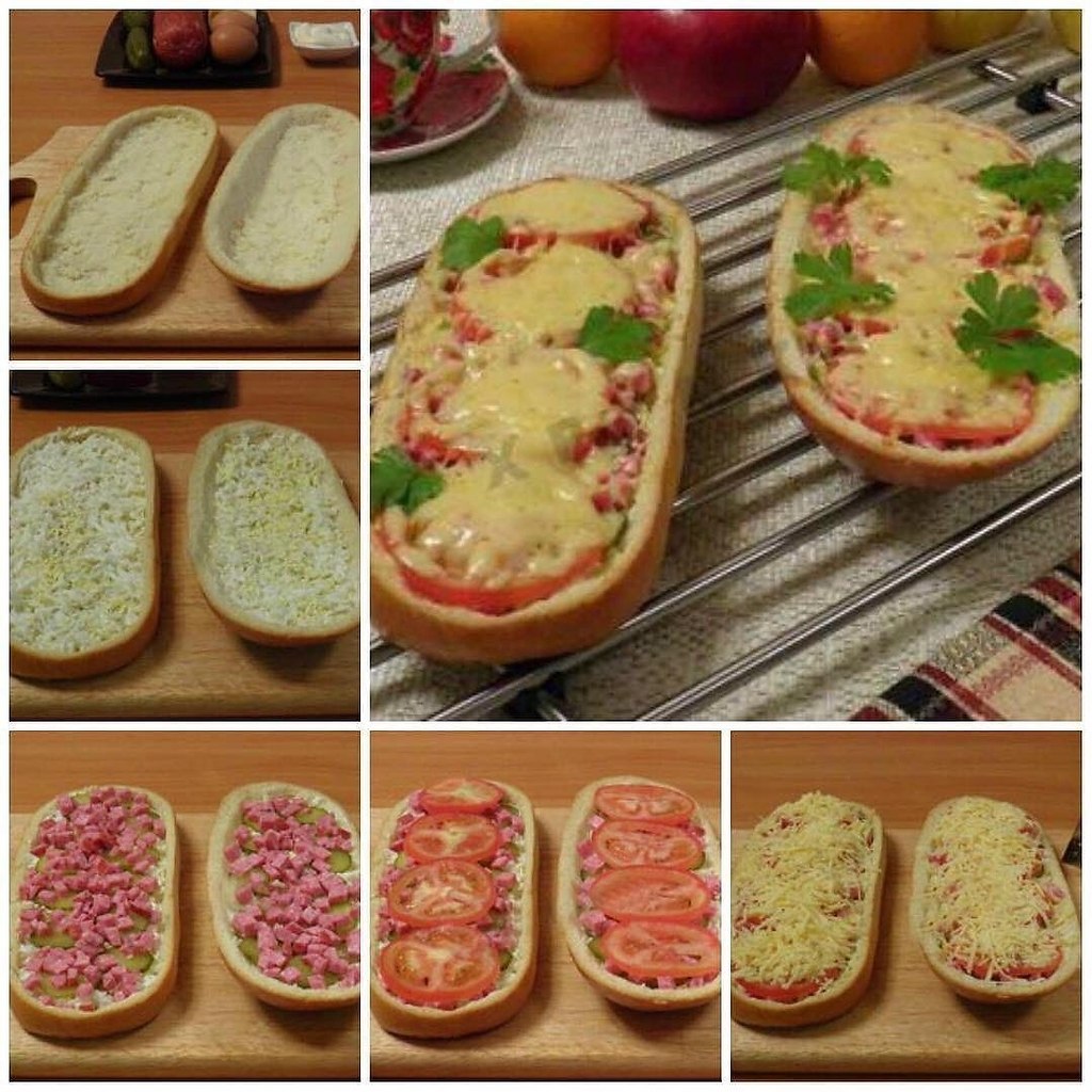 бутерброды мини пицца в духовке на батоне фото 26