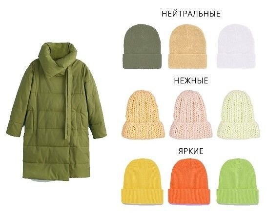 Каким цветом подойдет шапка если куртка зеленого цвета