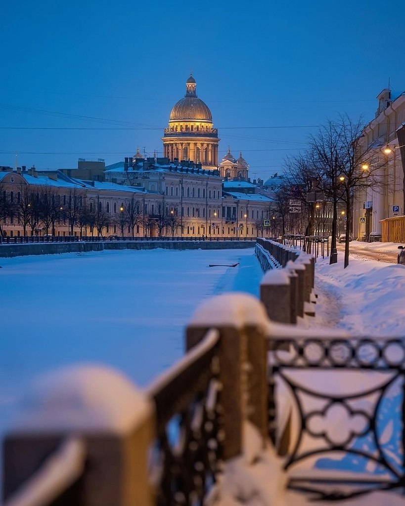 красивые места санкт петербурга зимой для