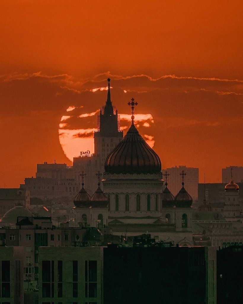 Карта заката в москве