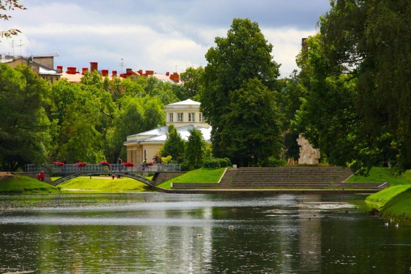 Таврический сад СПБ осень