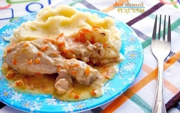 Курочка в молочно-сметанном соусе. И вроде бы, кажется, что ничего особенного - курица в ... - 8
