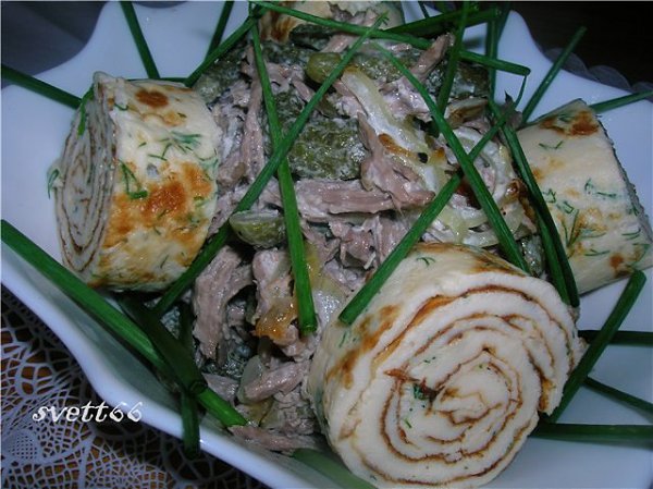 ТОР - 10 Вкуснейших мясных салатов.Только у нас и только для Вас!)1. Салат "Рог ... - 10