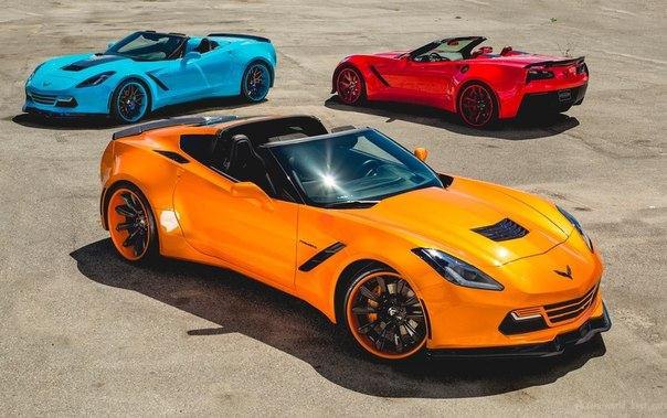 Widebody C7 Chevrolet Corvette Trio Looks Poisonously Sexy.