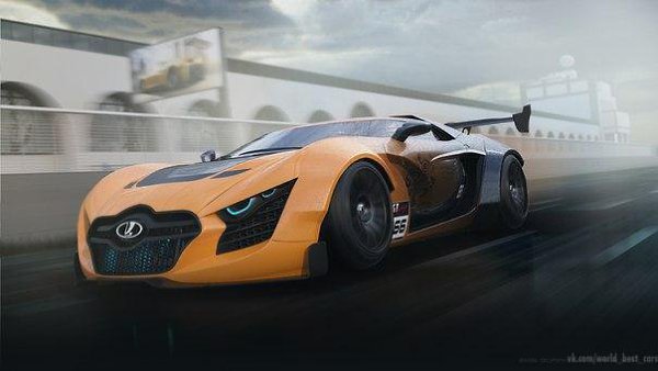 Lada Next GT, 3D max, Corona render, Photoshop. - 2