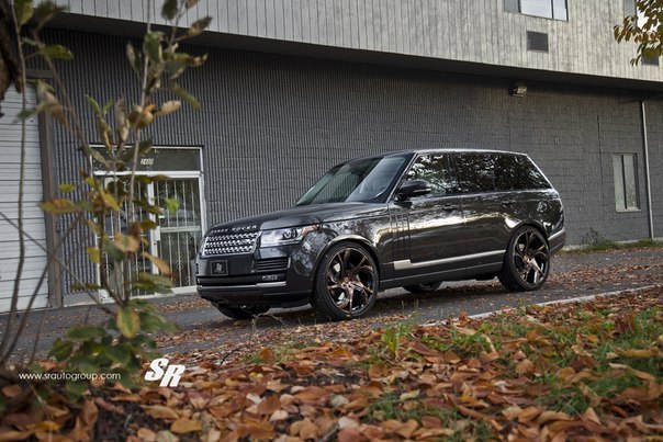 Range Rover Vogue. Wheels: PUR RS12, 2410 | Gloss Chestnut Brown Face, Gloss Black Windows - 4