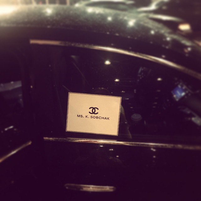 Time to drive home in my special chanel-audi limited edition