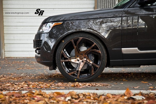 Range Rover Vogue. Wheels: PUR RS12, 2410 | Gloss Chestnut Brown Face, Gloss Black Windows - 3