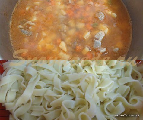 Лагман.Лагман готовят из мяса, преимущественно баранины или говядины , различных овощей и ... - 3