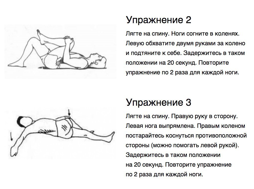 Упражнения при болях в спине и пояснице самые эффективные в картинках