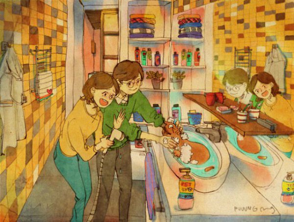 Художник «Puuung» рисует очень милые и теплые иллюстрации, в которых воплощает простые, но очень ... - 13
