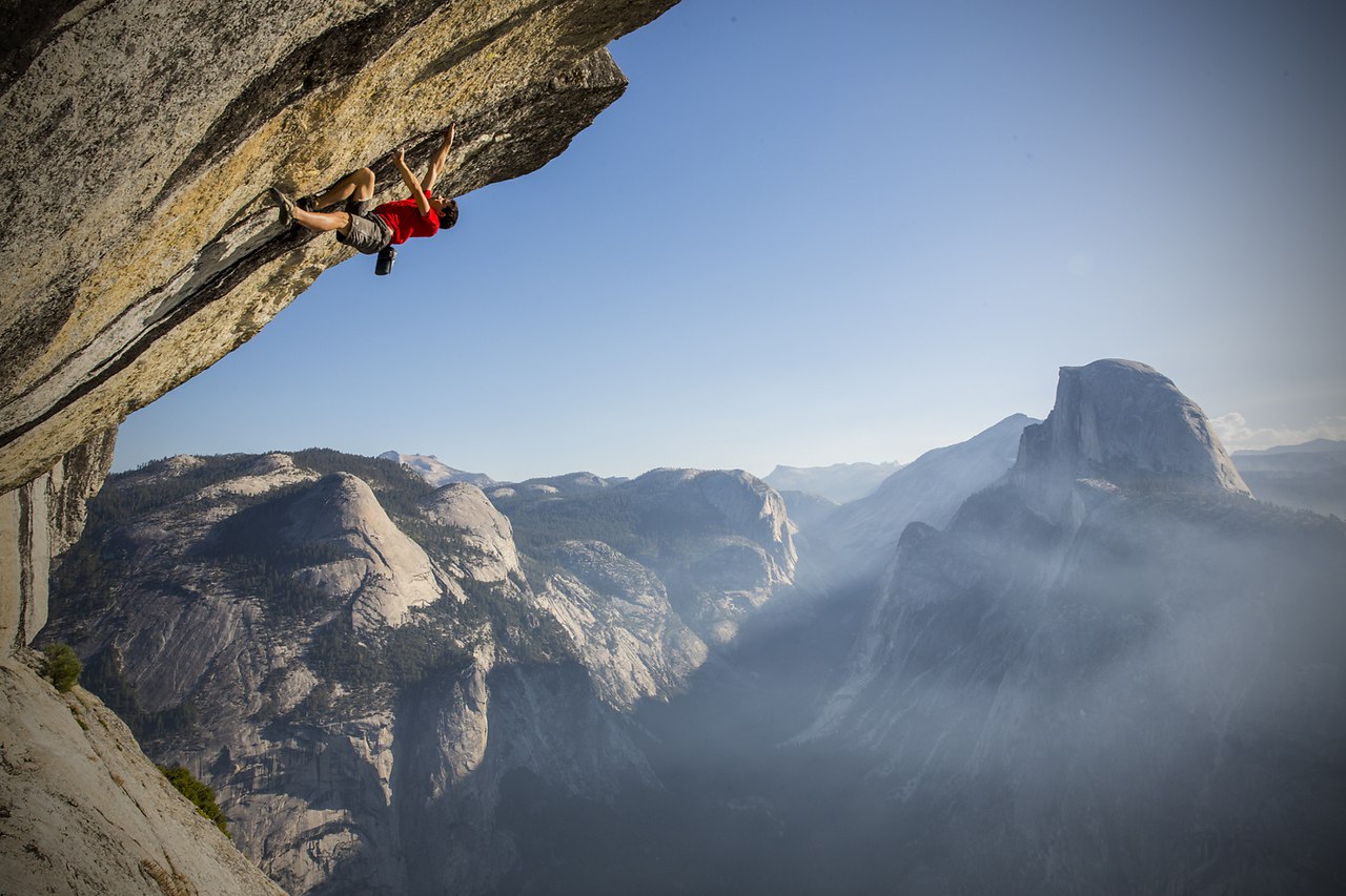 Alex Honnold free soloing in Yosemite