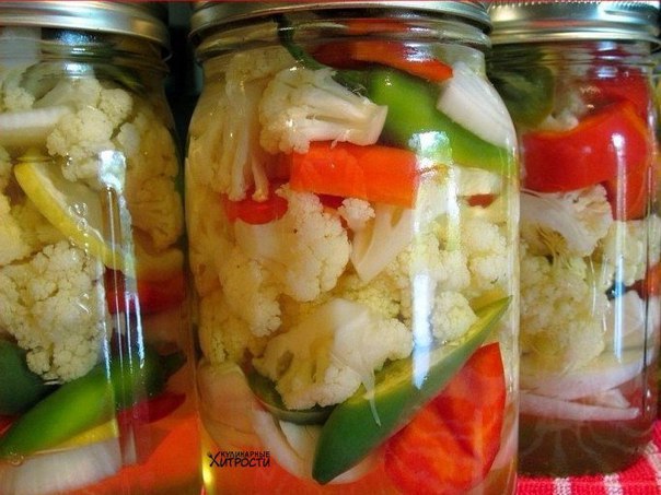 ВКУСНЕЙШАЯ МАРИНОВАННАЯ ЦВЕТНАЯ КАПУСТА.Ингредиенты: Цветная капуста — 2 кочана (2 кг 200 г) Морковь ...
