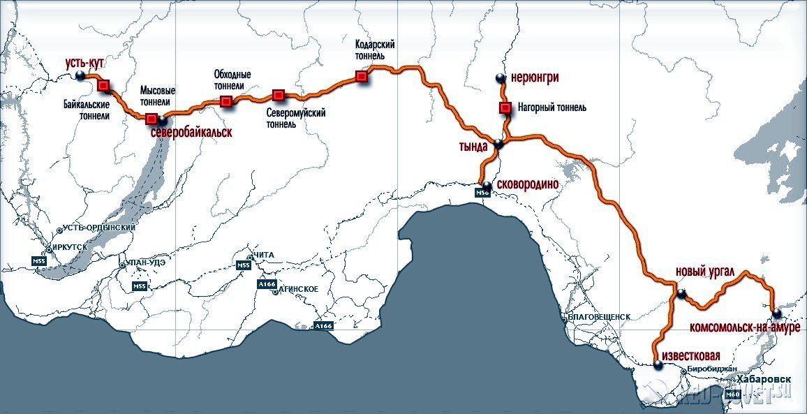 Байкало амурская магистраль карта с городами и станицами
