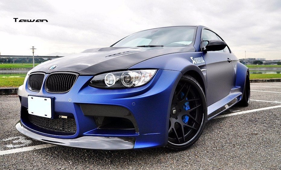 Matte Blue Vorsteiner GTRS3 BMW M3 Widebody