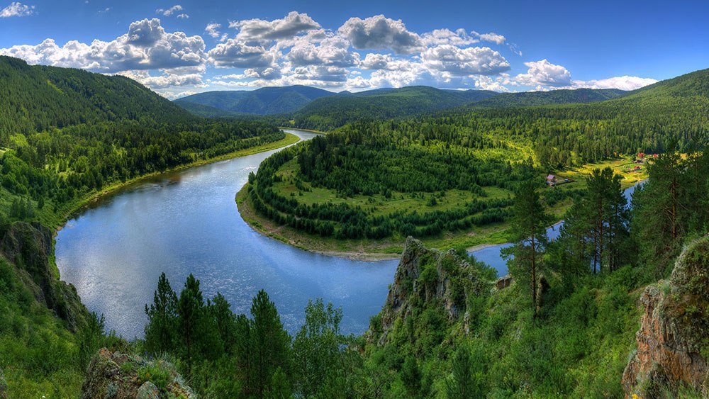 Енисей и горы Красноярск