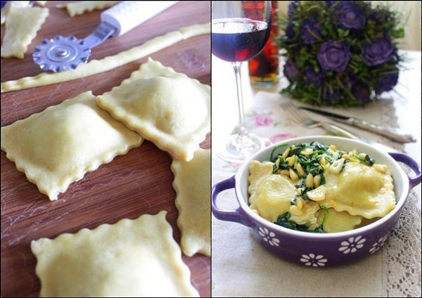 Равиоли с грибами и сыром.Надо:250 гр муки2 яйца50 мл масла (я брала масло из тыквенных семечек)1 ... - 9