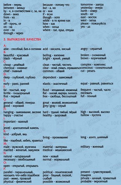850 слов на английском языке, выучив которые, вы будете свободно говорить! Забери себе на стену, ... - 6